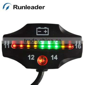 12V LED Lead-acid Battery Status Indicator Battery Meter for Motorcycle Go Kart