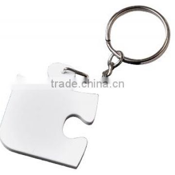 Sublimation plastic jigsaw puzzle Angle shape keyring