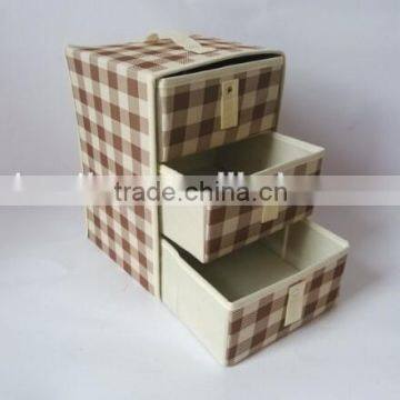 2015 New Year Laundry Small Floding Bamboo Canvas Storage Bins photo-3