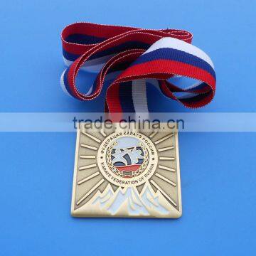 special square gold silver bronze race taekwondo medal