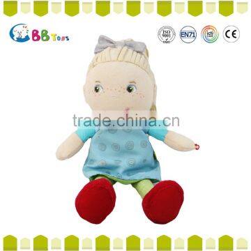 2015 low price and good quanlity toy creamy white plush soft dolls toys for baby