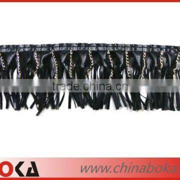 New design fashion tassel lace trim with chains