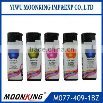 7.8cm Refillable Electronic Windproof Lighter,cigarette Gas Lighter With Led Light And Custom Sticker