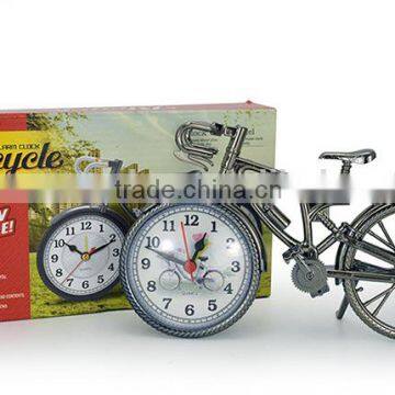 (promotion) 2016 classic retro desk clock, bronze bicycle table retro clock, time table desk clock