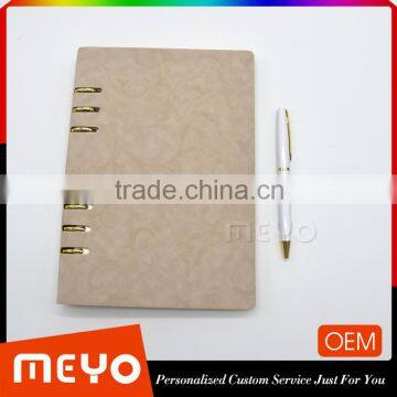 Loose leaf hardcover leather notebook and 3d pen gift set for promotion