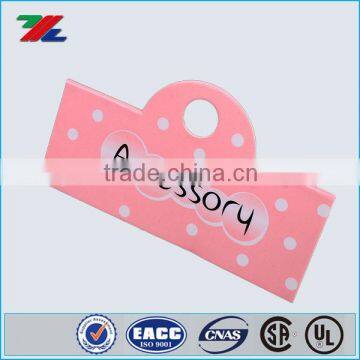 Pink color glossy new design fold header card for hair accessory                        
                                                Quality Choice