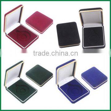 stock red,blue,black,green flocking velvet badge,medal,coin box wholesale