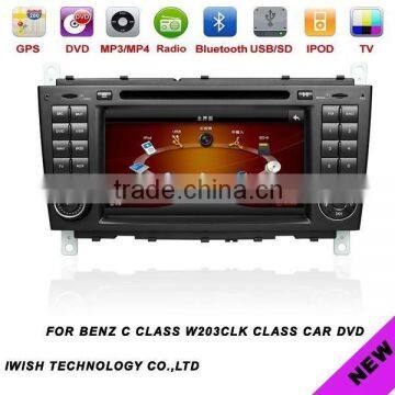 2dins 7inch iwish car video for Benz C Class W203 CLK W209 android 4.0