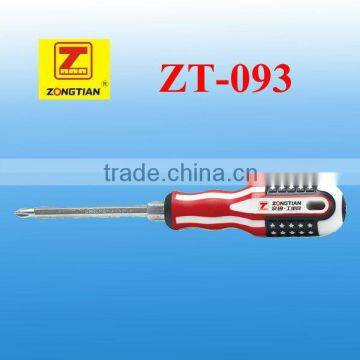 good quality red white handle two used screwdriver