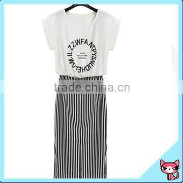 Newest Style T-Shirt Design White One Piece Dress