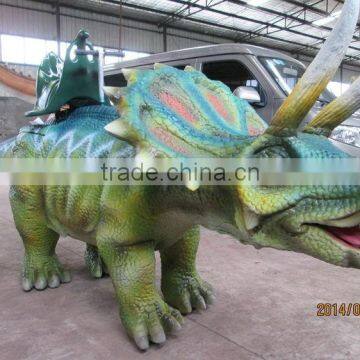 Emulation realistic robotic dinosaur rides for children dinosaur rides