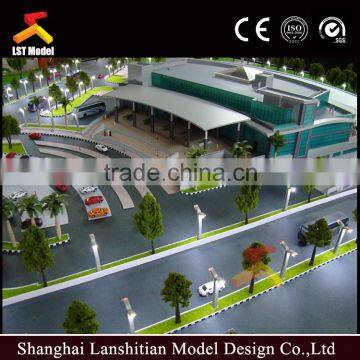 commercial shopping center miniature scale model for display