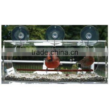 Clear acrylic bird house Long Window Bird Feeder