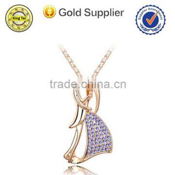 factory direct low price jewelry funny punk necklace plated with real gold