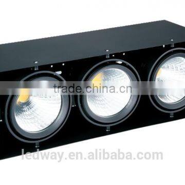 3*25W 3*35W 3*60W LEDWAY LED Indoor Three-head Trimless Grille Spot Lamp IP20