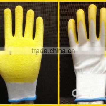 13G Latex Crinkled Nylon Working Glove coated latex working gloves