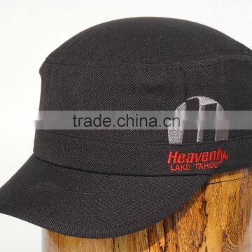 cheap fashion flat visor black army cap