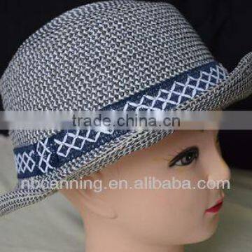 summer straw hat/men hats/plain pp plaid hats wholesale