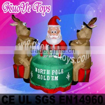 christmas santa and deer