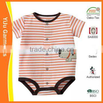 Top selling baby stripe romper New born baby short romper