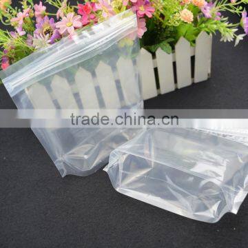 food grade transparent packing bag for food / double zipper food grade transparent packing bag for food