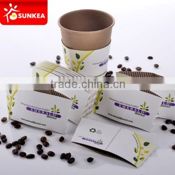 Hot sale kraft paper coffee cup sleeves, cup wraps