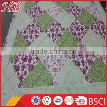 2016 Fashion Design 100% Polyester High Quality Service Hot Sale Different Style Plain Patchwork Quilt photo-3