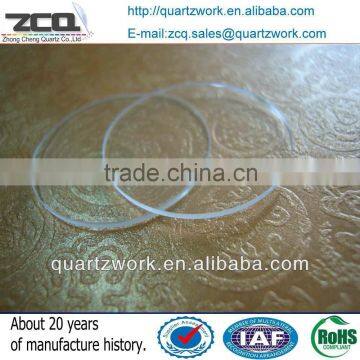 Thin Quartz Fused Silica Glass Sheet Circular Shape Quartz Wafer photo-3