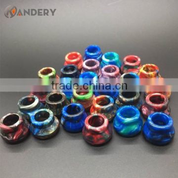 Wide bore epoxy resin summit drip tips / summit top caps