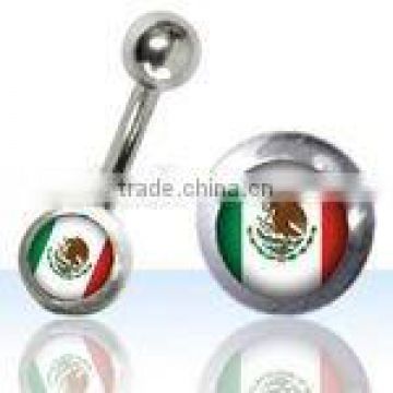 Mexican flag logo navel