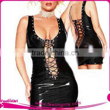 Black & Red Full Body Slimming Leather Shaping Corset