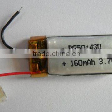 li-polymer battery/ 501430 li-polymer battery 160mah