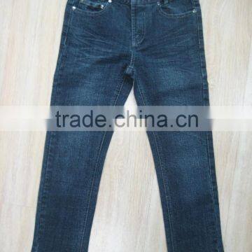 Wholesale price lasted designed kids pants kids denim trousers soft washed jeans