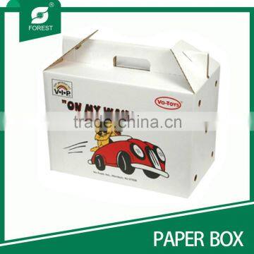 PAPER CARDBOARD SUITCASE BOX WITH HANDLE photo-2