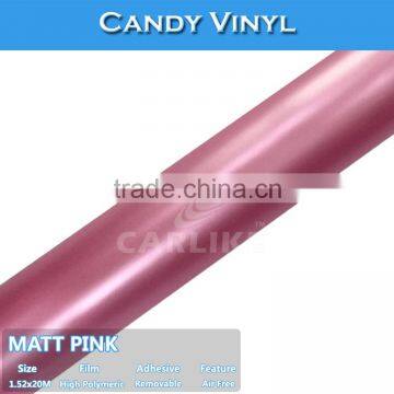 New Design 1.52x20m 5x65ft CARLIKE Candy-Colored Car Wrapping Vinyl Roll photo-2