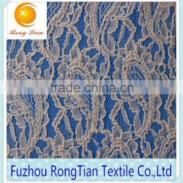 Wholesale White High Elastic Cashew Pattern Lace Fabrics photo-2