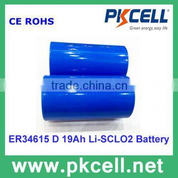 China manufacturer 3.6V ER34615 D Size 19Ah Li-SOCL2 Lithium Battery