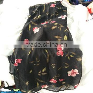 High quality ladies silk dress used clothing