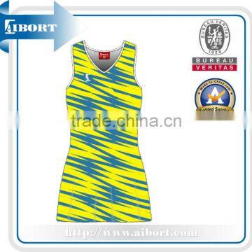 SUBNT-574-4 sublimation colorful netball uniform