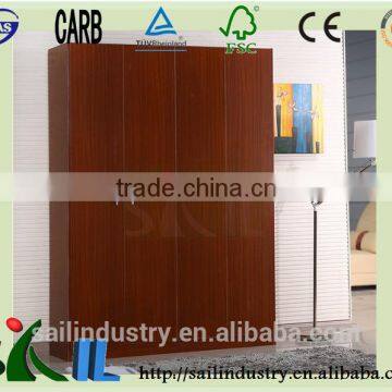 Modern Bedroom 4 Doors Wooden Storage Wardrobe