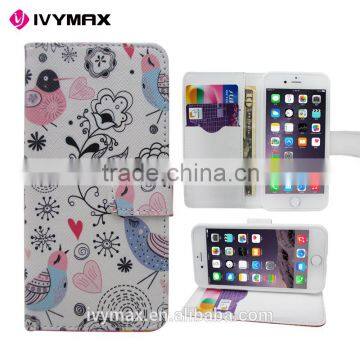 Customerfirst Design Butterfly PU Feather Wallet Folio Leather Flip Case Cover With Card Id Slot and Wrist Strap for Iphone 6 photo-5