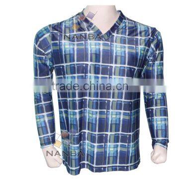 Sublimated V Neck Sun Protected Long Sleeve Shirt/ Rash Guard