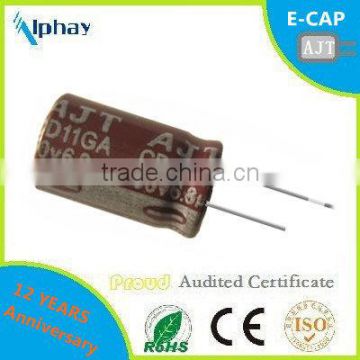 6.8uF 350v 10*20 8000H long life electrolytic capacitor