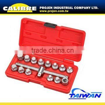 CALIBRE 15PC 3/8" Drain Nuts oil drain plug key set