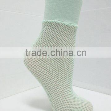 ladies fishnet colorful ankle sock