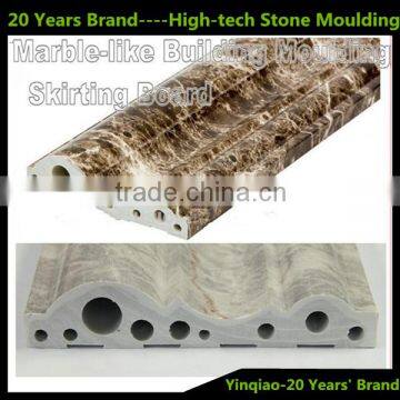 Interior Decoration High-Tech Stone Artificial Marble Mordern Baseboard Stone Moulding