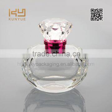 wholesale 50ml crystal glass perfume bottle with diamond cap                        
                                                Quality Choice