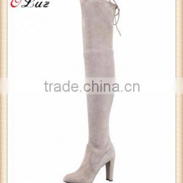 O11-1 new design collection for 2016 thigh high woman rubber outsole winter boots