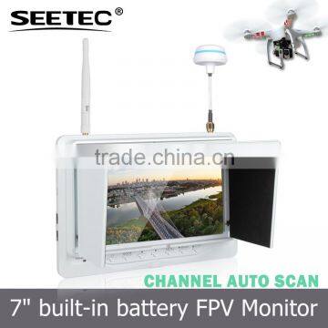 7 inch fpv monitor built in 2200mA battery AV input and output high brightness dji s800