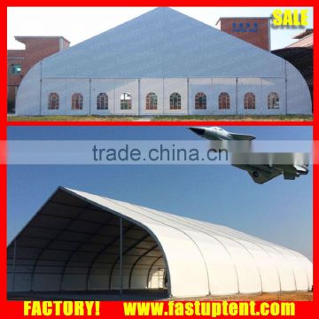 Aluminum frame big clear span high peak helicopter parking curve storage tent                        
                                                Quality Choice